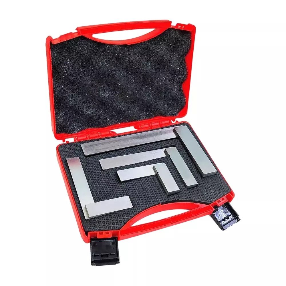 A.D INTERNATIONAL Tool Steel Machinist Try Square Size 2 inch (50 mm), 3 inch (75 mm), 4 inch (100 mm) & 6 inch (150 mm), LA-J2IZ-N5H8 (Set of 4)