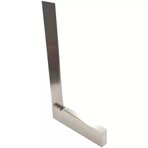 A.D INTERNATIONAL Tool Steel Machinist Try Square in Silver Color and 3 inch (75 mm) Size for DIY, Woodworking, Metalworking, General Workshop Layout, HS-KUNN-ISJ4 (Pack of 3)