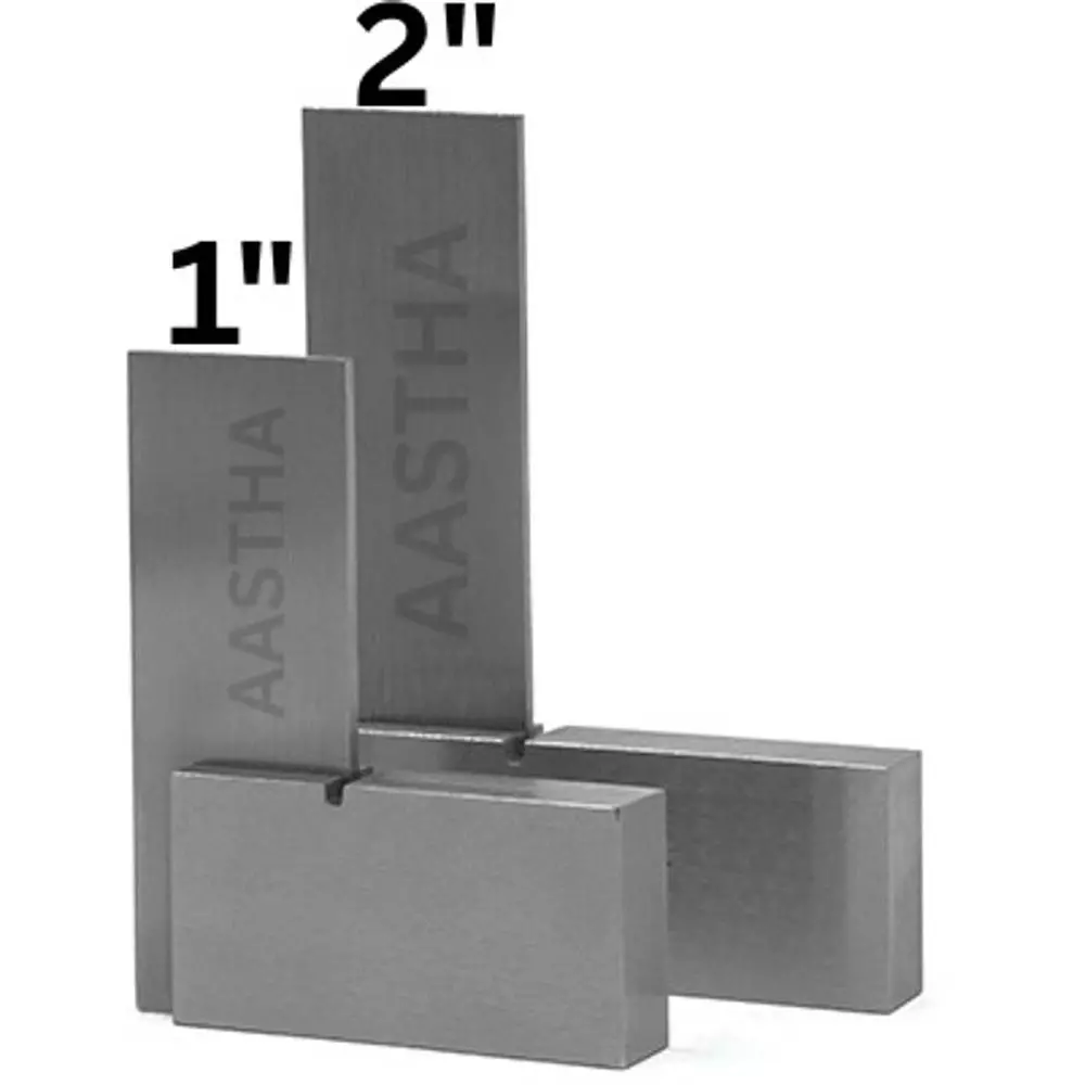Aastha Tools Engineering Square Kit 1 inch and 2 inch (25 mm and 50 mm) Blade Length (Set of 2)