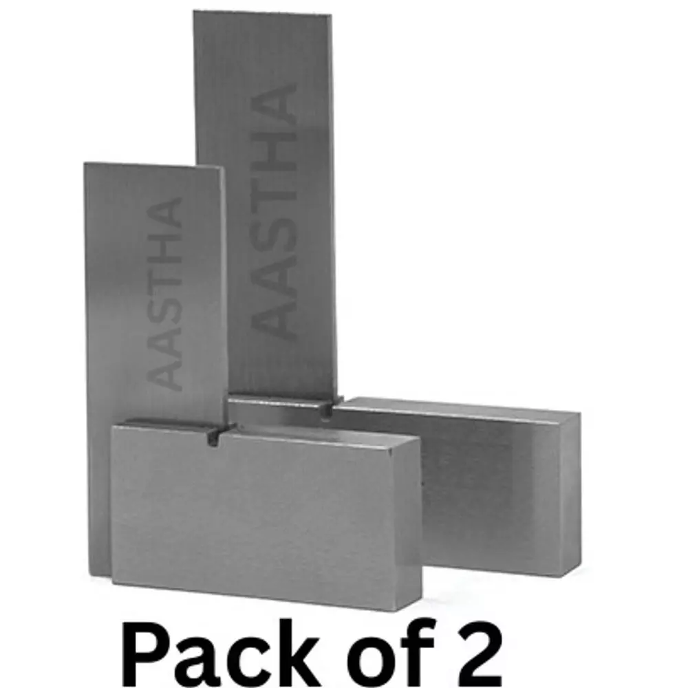 Aastha Tools Engineering Square Kit 1 inch and 2 inch (25 mm and 50 mm) Blade Length (Set of 2)