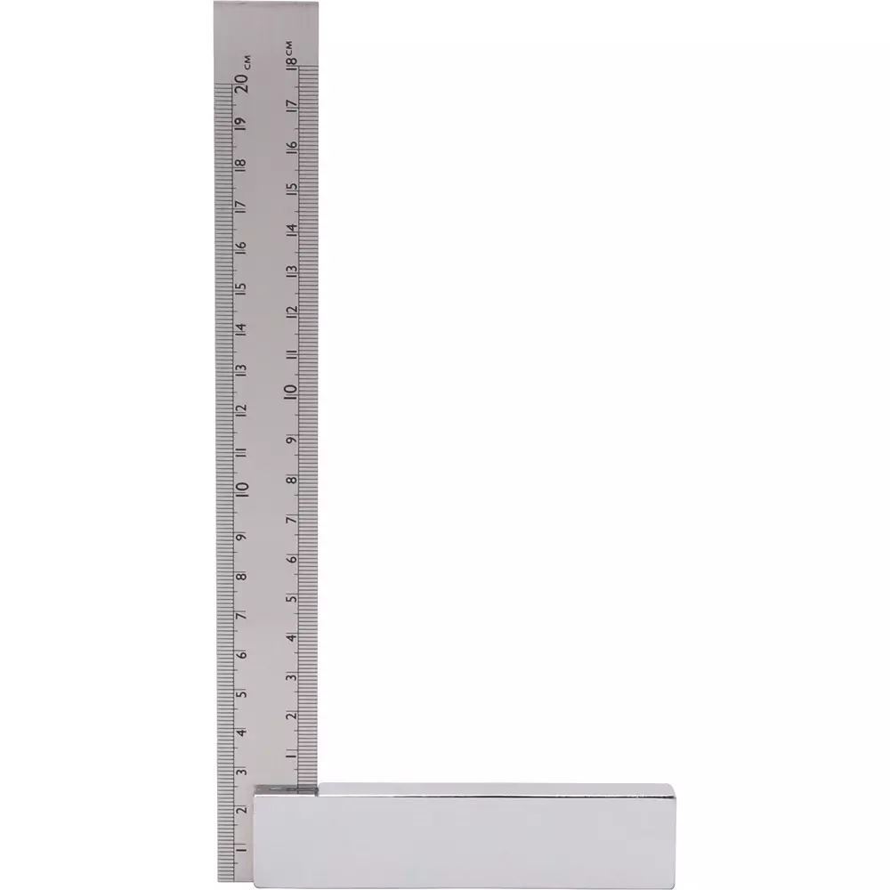 MonotaRO Try Square With Graduation 200 mm Nominal Size 1 mm Minimum Scale, 8744741