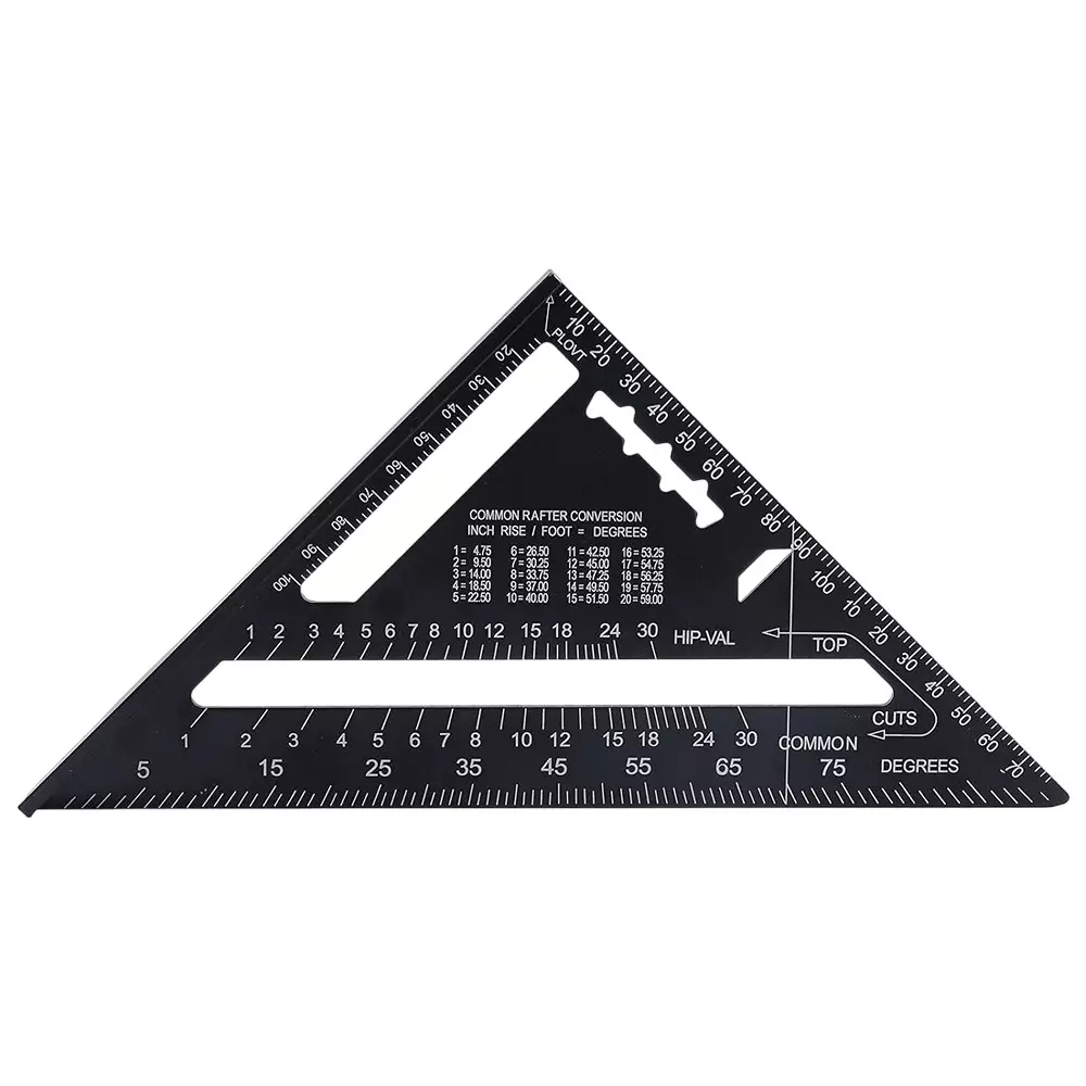 FLAMINGO ENTERPRISE Carpenter Tri-Square Stainless Steel 265 mm Tongue Length for 90° & 45° Marking, FM-60