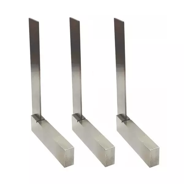 Buyohlic International Tool Steel Machinist Try Square in Silver Color and 2 inch (50 mm) Size for DIY, Woodworking, Metalworking, General Workshop Layout, 3O-LW76-BQC8 (Pack of 3)