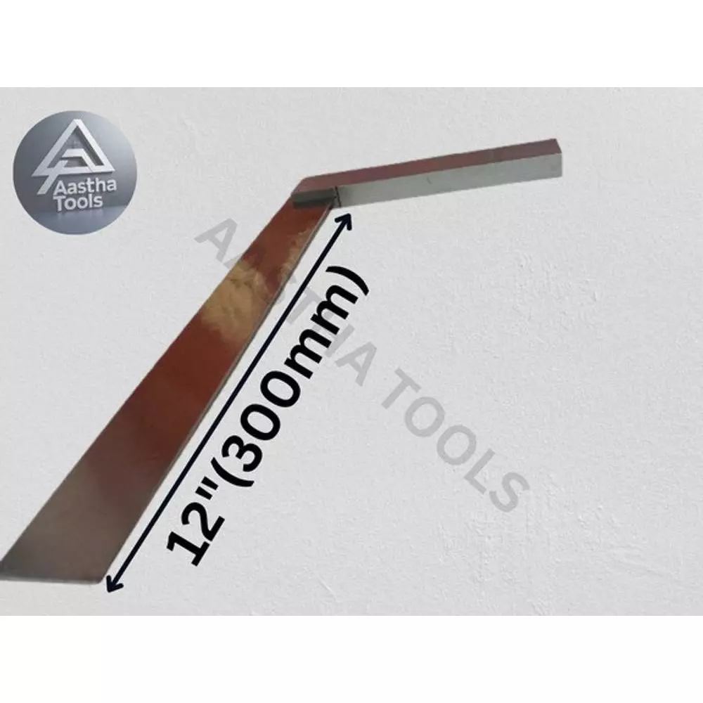 Aastha Tools Engineering Try Square 304.8 mm (12 inch) Blade Length & 177.8 mm Tongue Length (Pack of 2)