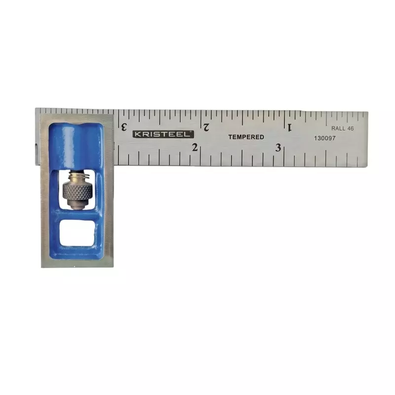Kristeel Double Square Scale 0-6 inch (0 - 152 mm) Range 153 mm Size Stainless Steel, 4877