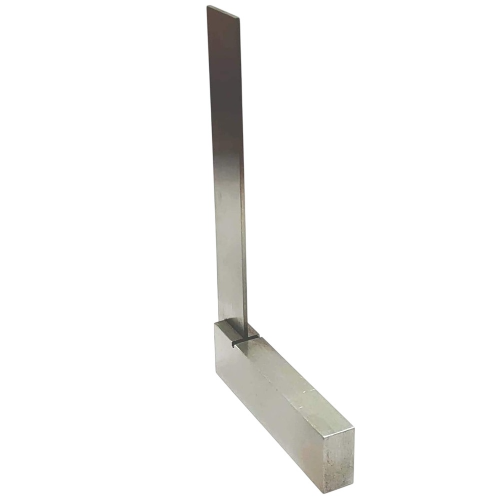 A.D INTERNATIONAL Tool Steel Machinist Try Square in Silver Color and 2 inch (50 mm) Size for DIY, Woodworking, Metalworking, General Workshop Layout, FM-7IHF-73L7