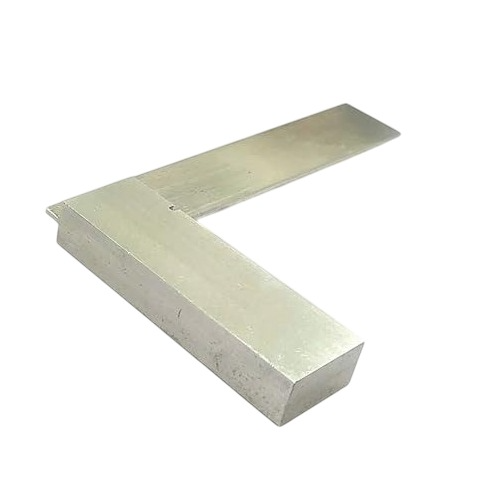 A.D INTERNATIONAL Tool Steel Machinist Try Square in Silver Color and 2 inch (50 mm) Size for DIY, Woodworking, Metalworking, General Workshop Layout, FM-7IHF-73L7