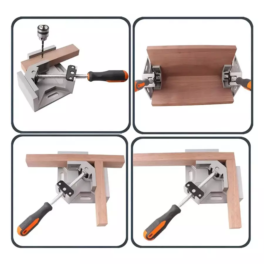 Heptik Corner Clamp With Adjustable Jaw 90° for Woodworking, Welding, and Photo Framing