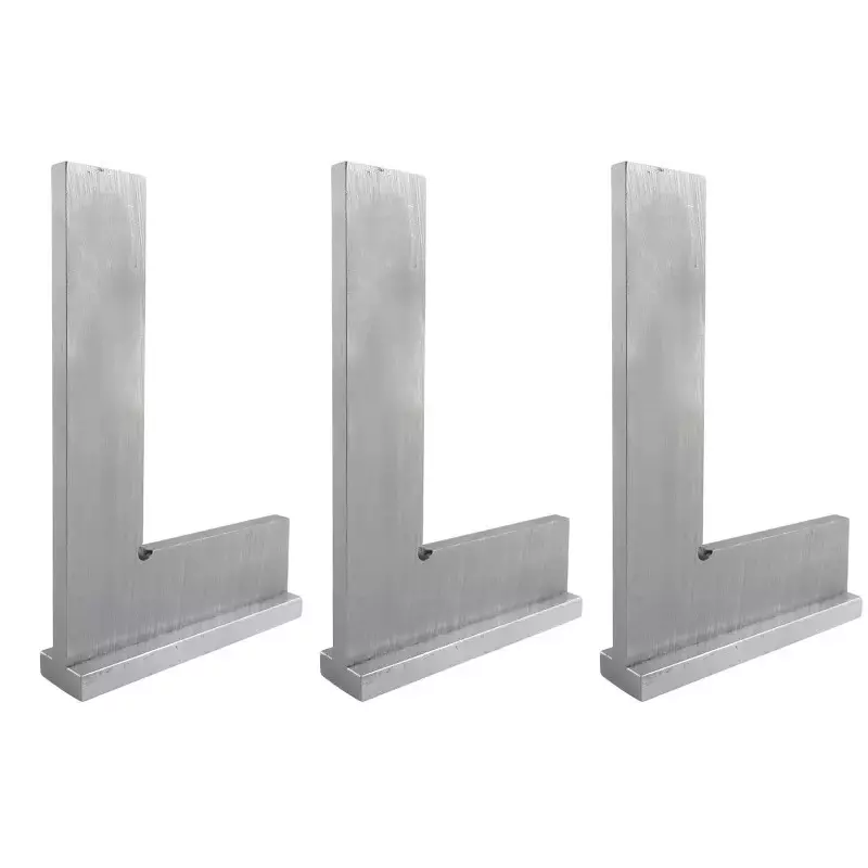 Buyohlic International Tool Steel Try Machinist Square with Wide Base Size 80x50 mm and Accuracy Within 15 Microns, 64-0G4P-F277 (Pack of 3)