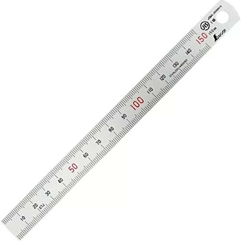 Shinwa Rules Straight Scale Silver with JCSS Calibration 150 mm Measurement Range, 47032