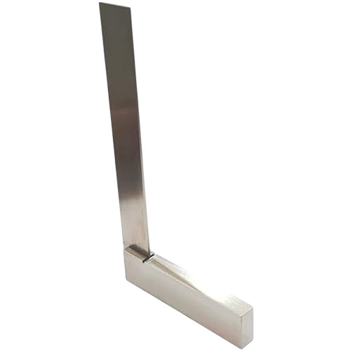 A.D INTERNATIONAL Tool Steel Machinist Try Square in Silver Color and 3 inch (75 mm) Size for DIY, Woodworking, Metalworking, General Workshop Layout, QJ-IFT0-QSR2