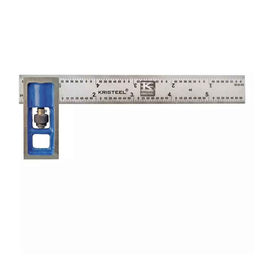 Kristeel Double Square Scale 0-4 inch (0 - 101 mm) Range 101 mm Size Stainless Steel, 4876