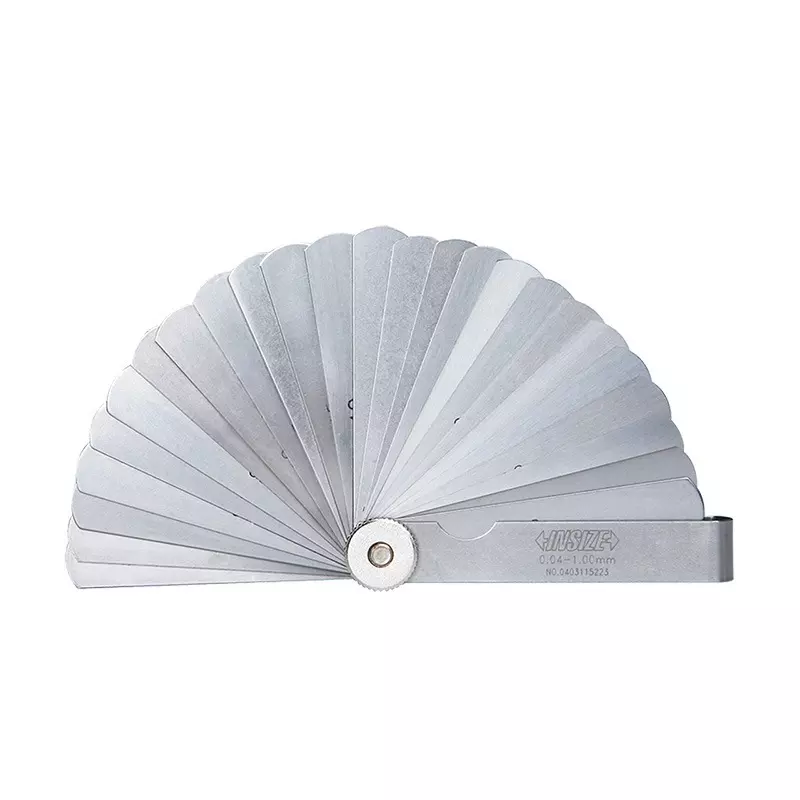 INSIZE Feeler Gauge Hardened Alloy Steel Body 25 Leaves and 0.03-1.00 mm Range, 4601-25A