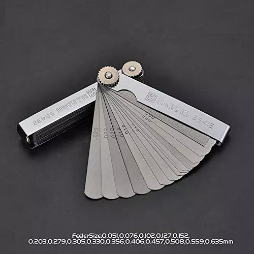 A.D INTERNATIONAL Metric Feeler Gauge with 15 Blades and 4 inch (100 mm) Length for General DIY, Workshop, Metal & Wood Workers, SL-UBM0-Y6N3