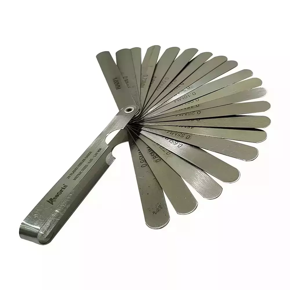 Buyohlic International Stainless Steel Feeler Gauge Metric Size 13 Blades and 0.05 to 1.0 mm Size Range, 1C-X4VZ-BTU0 (Pack of 3)