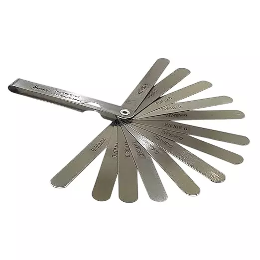 A.D INTERNATIONAL Metric Feeler Gauge with 13 Blades and 4 inch (100 mm) Length for General DIY, Workshop, Metal & Wood Workers, P9-8KQF-61SO