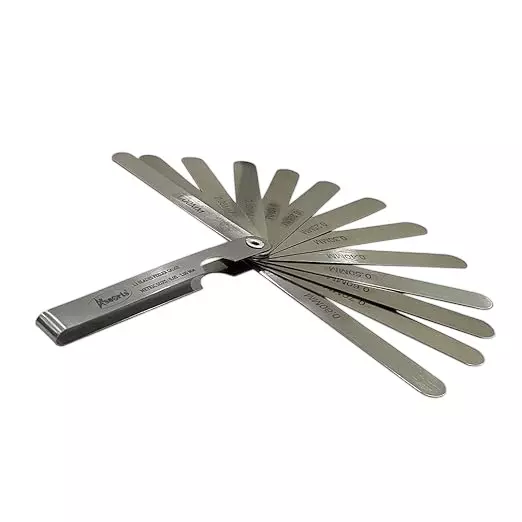 A.D INTERNATIONAL Metric Feeler Gauge with 13 Blades and 4 inch (100 mm) Length for General DIY, Workshop, Metal & Wood Workers, P9-8KQF-61SO