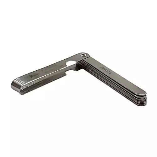 A.D INTERNATIONAL Stainless Steel Feeler Gauge Metric Size 20 Blades and 0.05 to 1.0 mm Size Range, V5-QR56-EGF7 (Pack of 3)