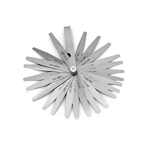 Assorts Metric Standard Feeler Gauge Stainless Steel 0.03-1 mm 26 Blades Compact and Portable