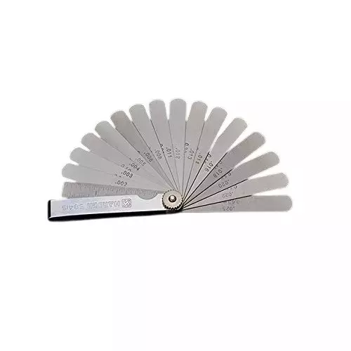 Buyohlic International Metric Feeler Gauge with 15 Blades and 4 inch (100 mm) Length for General DIY, Workshop, Metal & Wood Workers, SL-UBM0-Y6N3