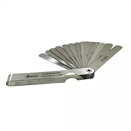 Assorts Thickness Metric Feeler Gauge Stainless Steel 0.05 to 1 mm 13 Blades
