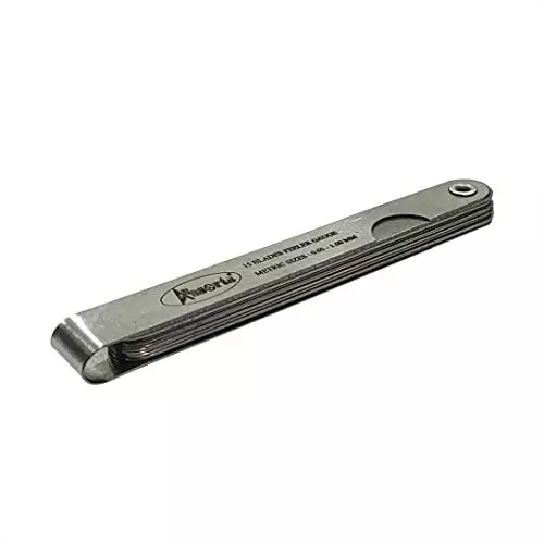 Assorts Thickness Metric Feeler Gauge Stainless Steel 0.05 to 1 mm 13 Blades