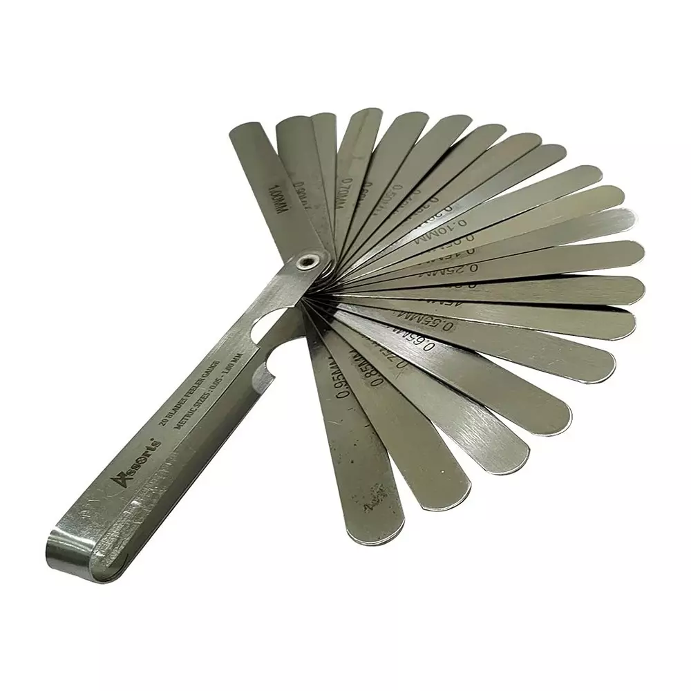 A.D INTERNATIONAL Stainless Steel Feeler Gauge Metric Size 13 Blades and 0.05 to 1.0 mm Size Range, 1C-X4VZ-BTU0