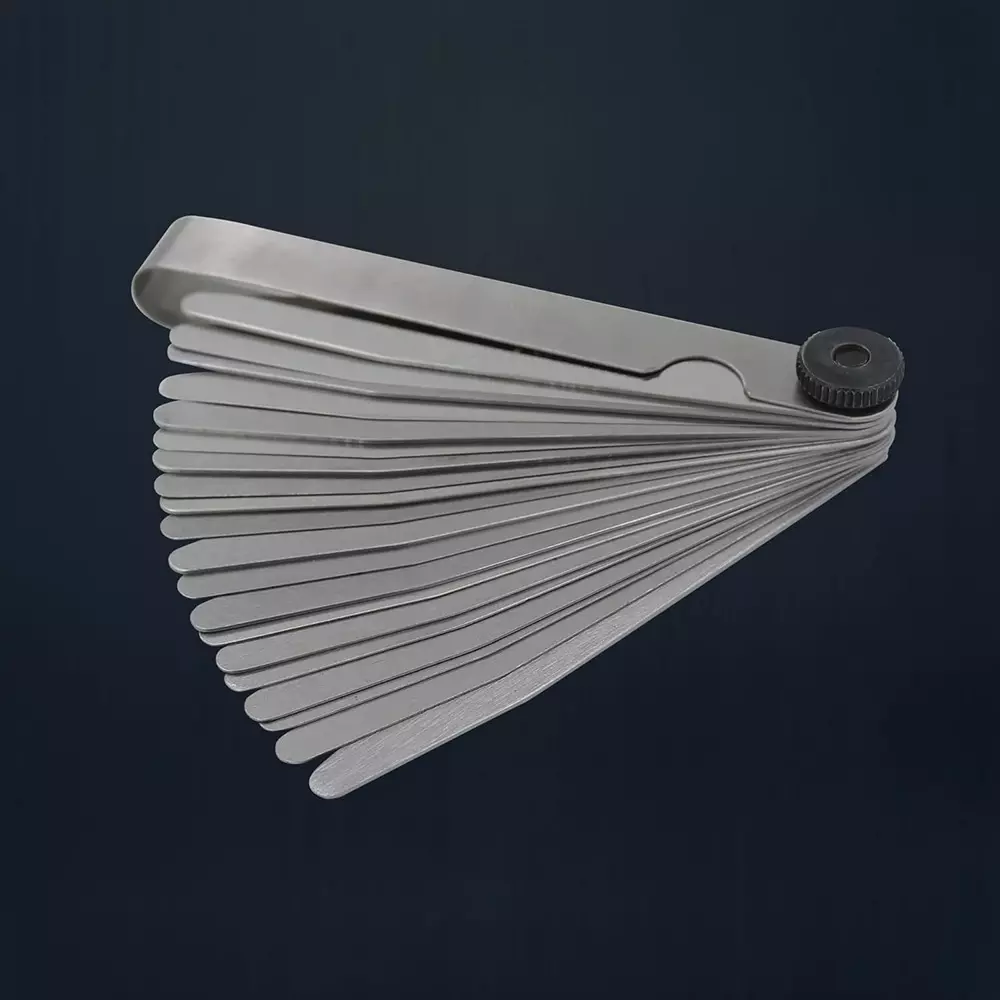 CUTHARD Feeler Gauge with 20 Blades 100 mm (4 inch) Length 0.05mm to 1.00mm Range Size Stainless Steel Silver, CH70004