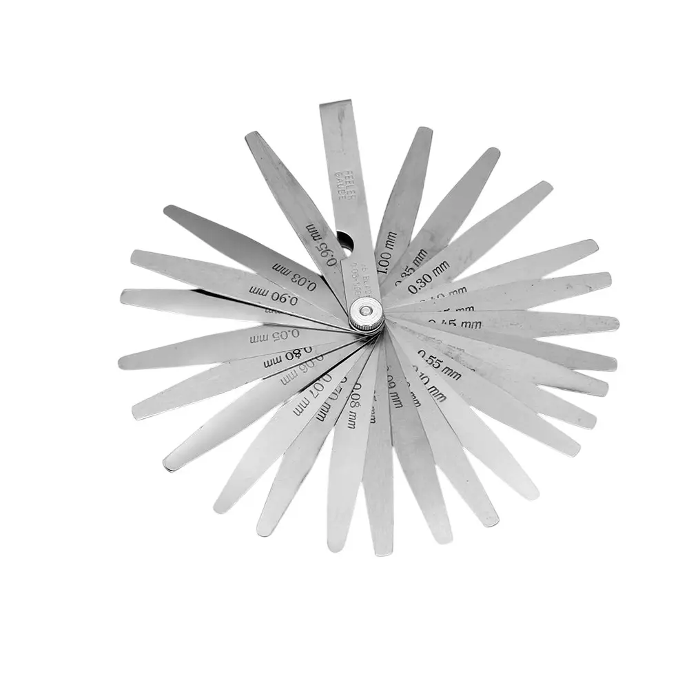 A.D INTERNATIONAL Feeler Gauge with Stainless Steel Body Metric Measurement System & 26 Blades, 93-Q62E-LB3W