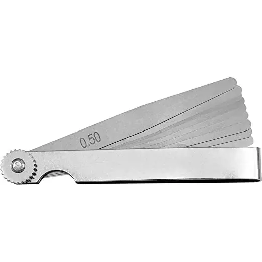 SAMENX Tools Metric Feeler Gauge with 13 Blades and 0.05 to 1.00 mm Measurement Range, O7-0TLF-GP3G