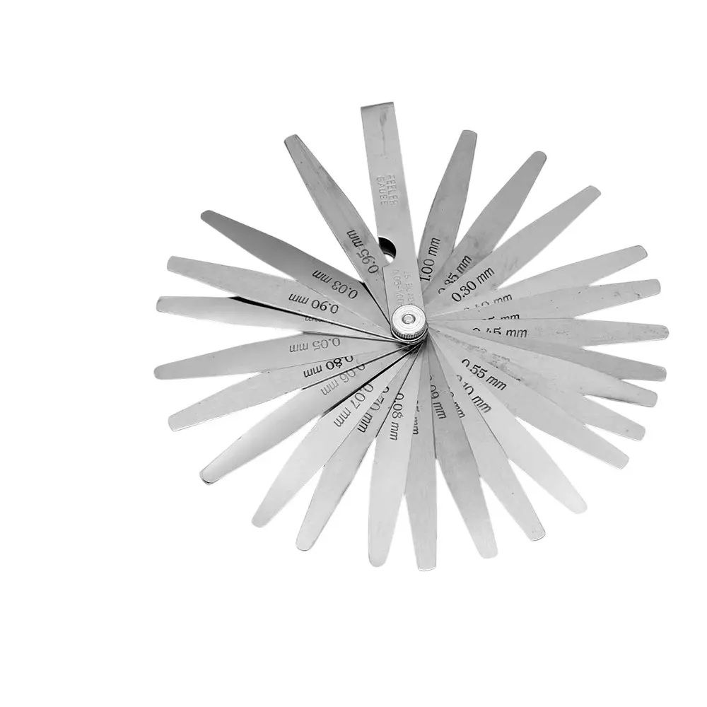 A.D INTERNATIONAL Metric Feeler Gauge Stainless Steel Body with 26 Blades and 0.03 to 1 mm Range, MX-ZYCW-QOAY