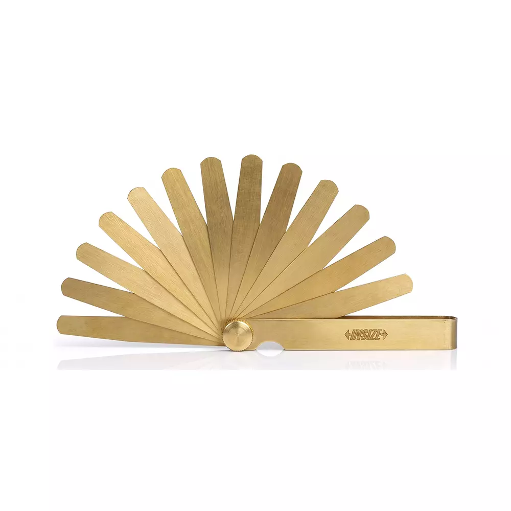Insize Brass Feeler Gauge 0.05-1.00 mm Range 13 leaves, 4625-13
