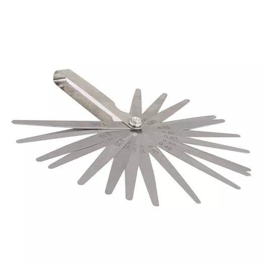 A.D INTERNATIONAL Metric Feeler Gauge with 20 Blades and 4 inch (100 mm) Length for General DIY, Workshop, Metal & Wood Workers, I5-SDQP-PI4K