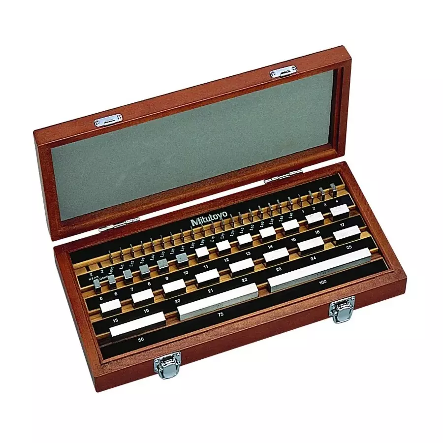 Mitutoyo Gauge Block Sets 2 Grade, Steel, 516-960-60, (47 Blocks)