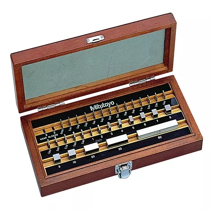 Mitutoyo Gauge Block Sets 2 Grade, Steel, 516-968-10, (32 Blocks)