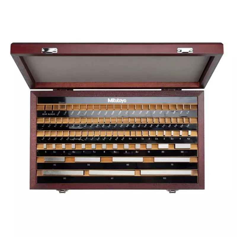 Mitutoyo Gauge Block Sets 0 Grade, Steel, 516-970-10, (88 Blocks)