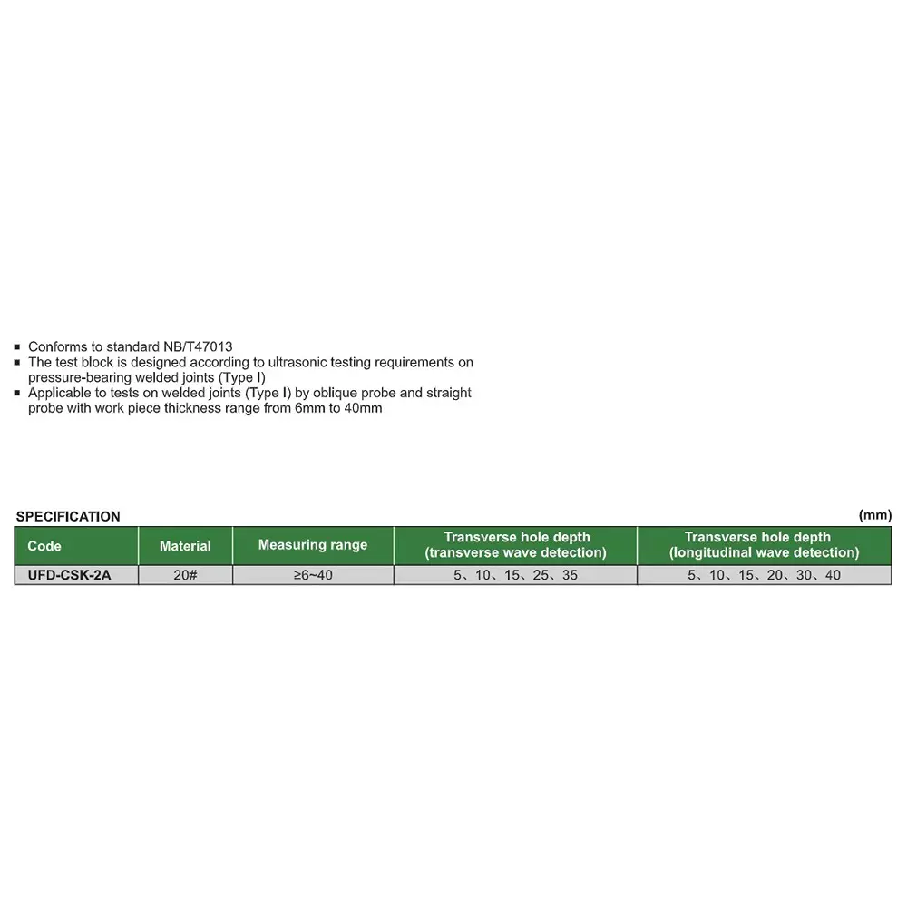 insize-standard-test-block-with-20-body-and-nbt47013-standard-for-ultrasonic-flaw-detection-ufd-csk-2a