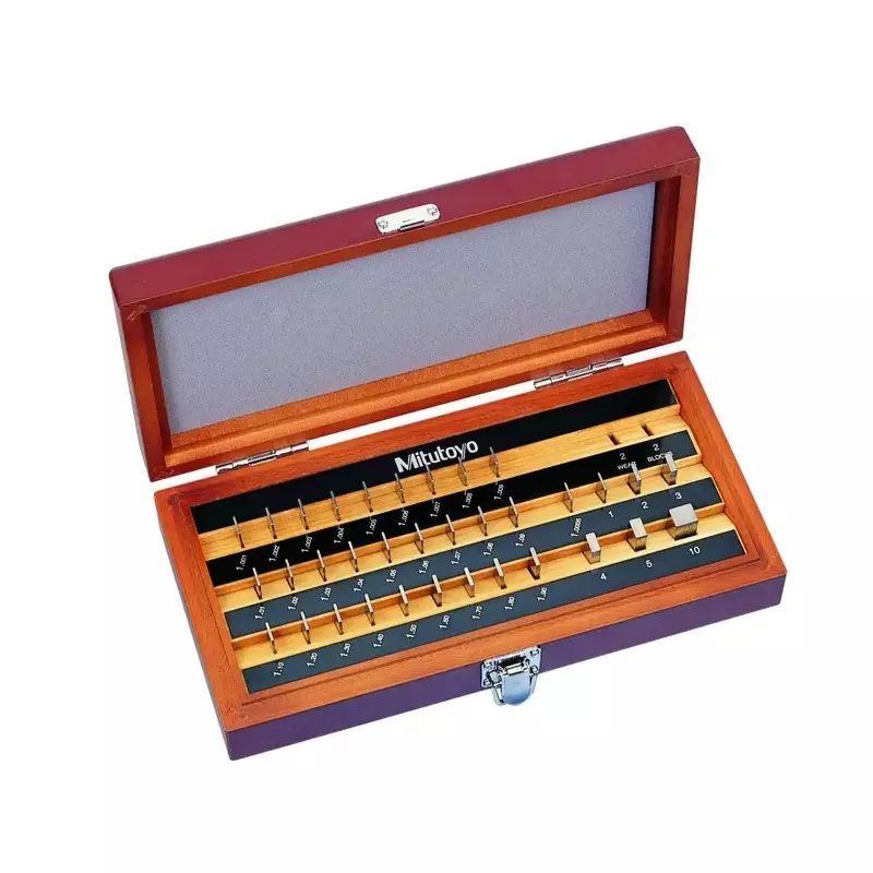 Mitutoyo Gauge Block Sets 1 Grade, 516-130-10 (34 Blocks)