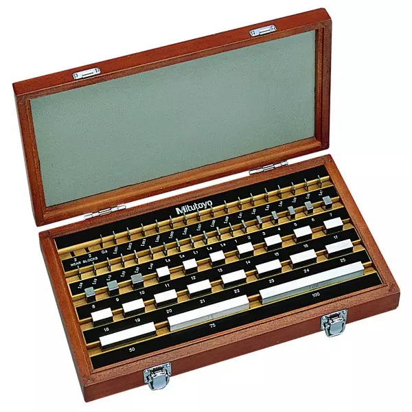 Mitutoyo Gauge Block Sets 0 Grade, Steel, 516-954-10, (56 Blocks)