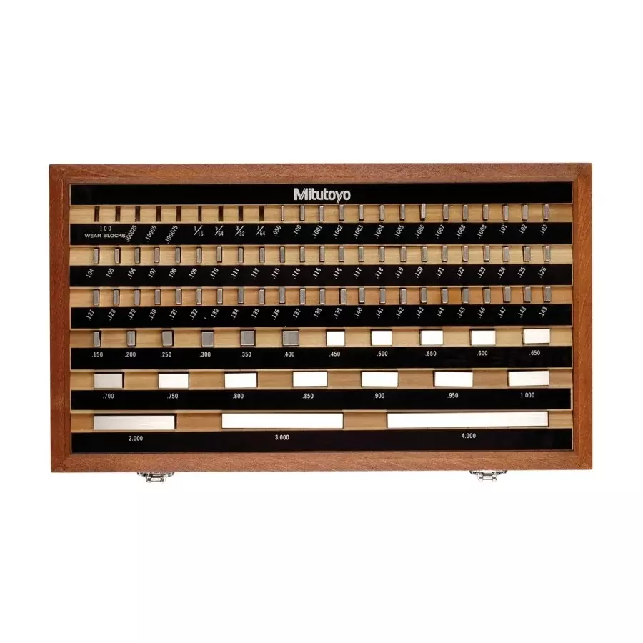 Mitutoyo Gauge Block Sets 1 Grade, Steel, 516-903-11, (81 Blocks)