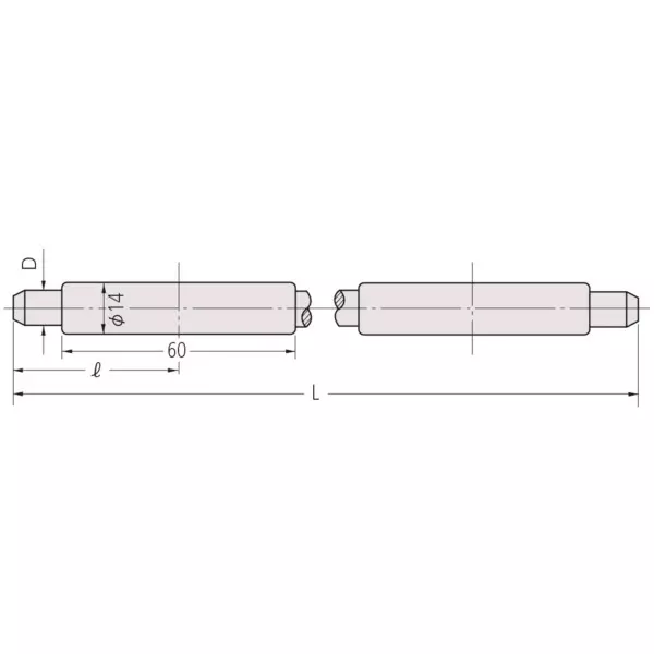Mitutoyo Standard Bar Set Micro-Lap Finish 25-275 mm Length, 167-903