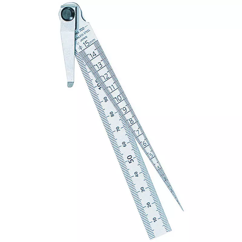 Trusco Taper Gauge Taper 1.0-15.0 mm (0.10 scale) Straight scale 0-130 mm (1 mm scale) Measurement Range, TG-700S