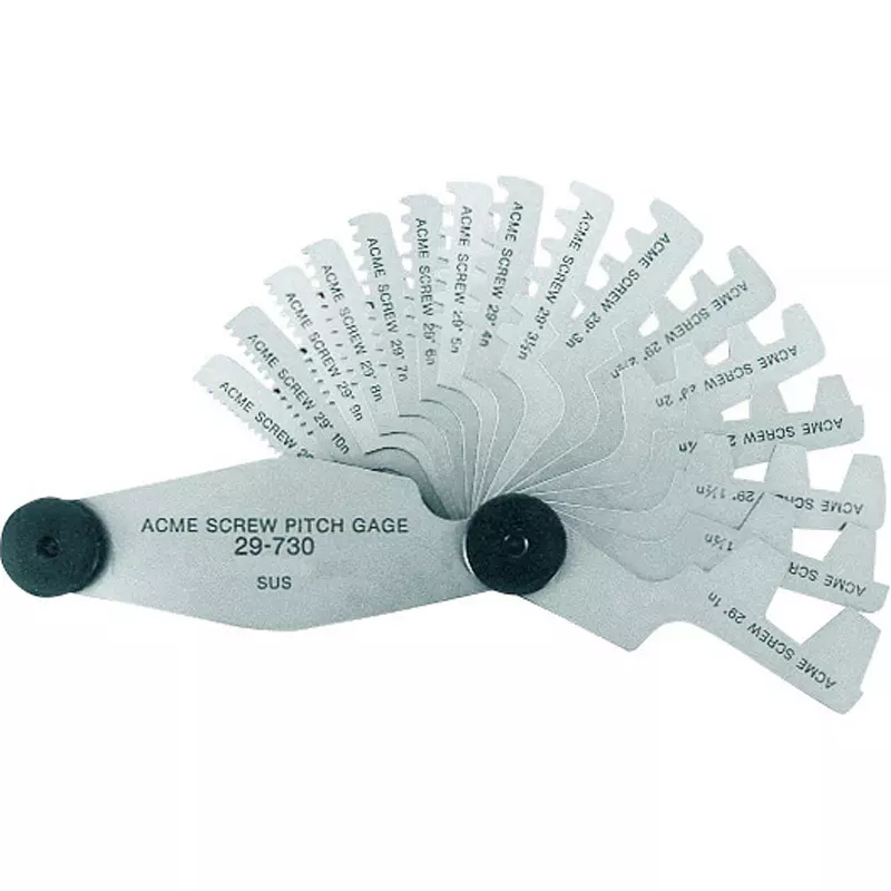 Trusco Pitch Gauge Stainless steel (thickness 0.6 mm) (SUS430) Material/Finish 16 No. of Pages 2 to 7 mm(12, 29-730