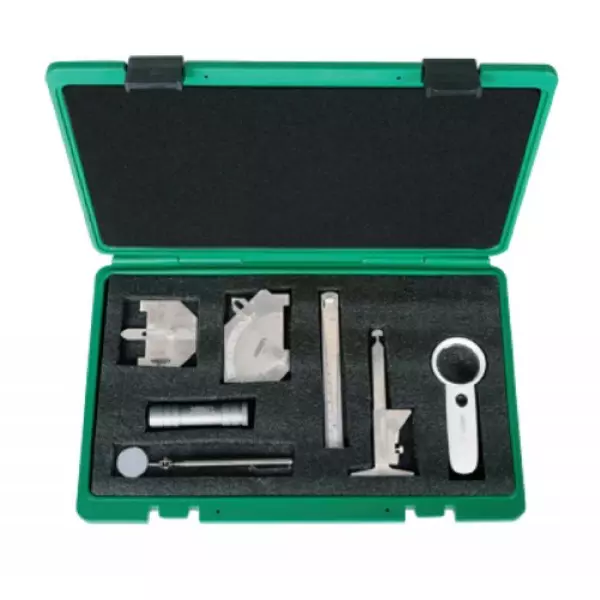 Insize 7 Pcs Welding Gauge Set 4X Magnification and 178-505 mm Telescoping Mirror Length, 5074