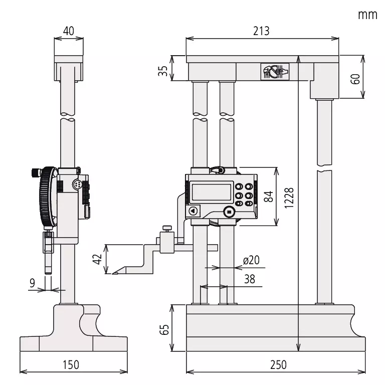 mitutoyo-double-column-digimatic-height-gage-0-1000-mm-range-006-mm-accuracy-192-673-10