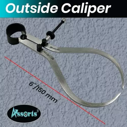 Assorts Spring Caliper Set Cast Iron, & Alloy Steel 150 mm (6 Inch) (Pack of 3)