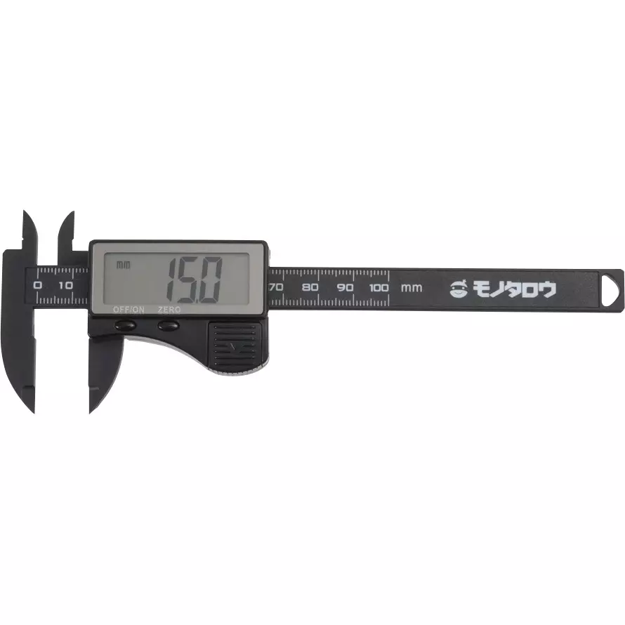 Monotaro Digital Carbon Vernier Caliper With Large Screen 0 To 100 mm Measuring Range, 70608275