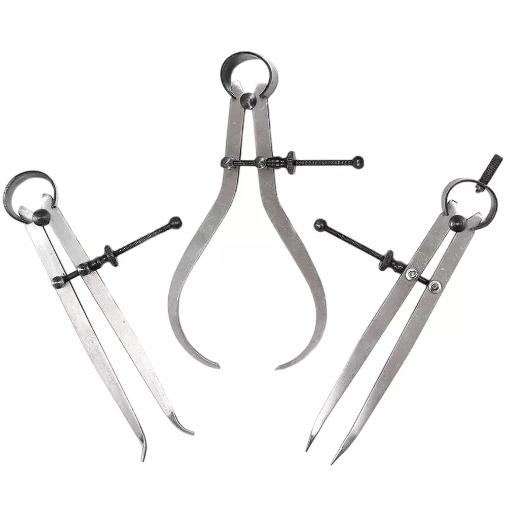 Aastha Tools Spring Caliper Set (Inside, Outside & Divider) 0-200 mm Measure Range (Set of 3)