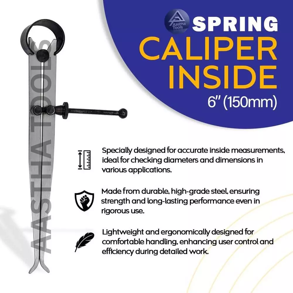 Aastha Tools Spring Inside Caliper 0-150 mm Measure Range