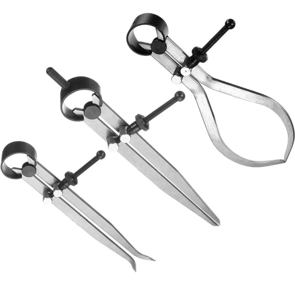 Aastha Tools Spring Caliper Set (Inside, Outside & Divider) 250 mm (10 inch) (Set of 3)